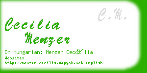 cecilia menzer business card